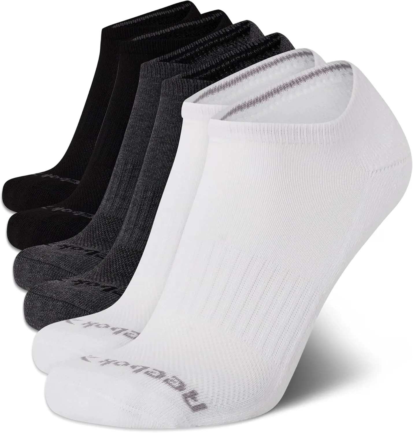 Reebok Men’s Low Cut Socks – 6 Pack Basic Cushion Low Cut No Show Socks for Men - Men's Athletic Socks (Size: 6-12.5)