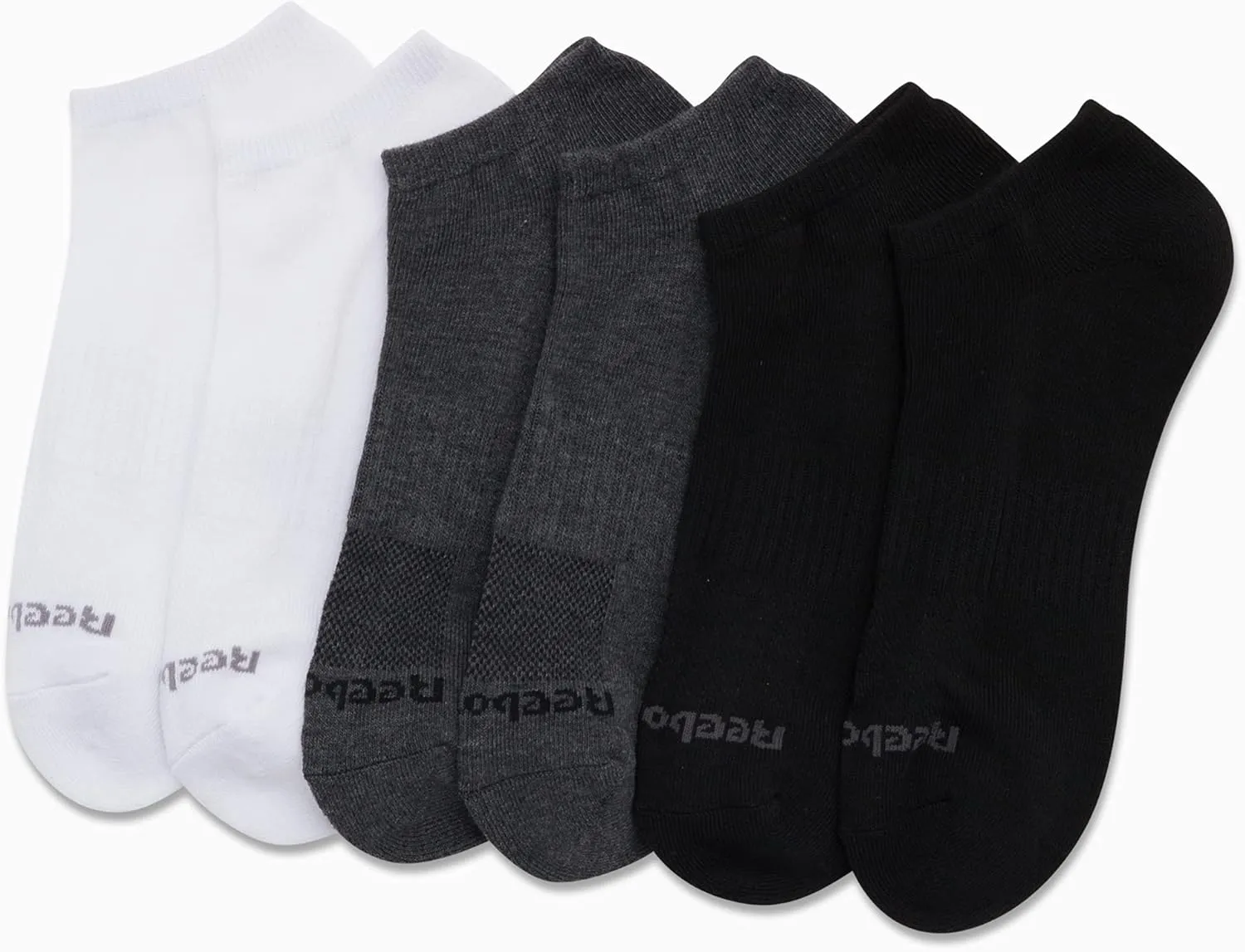 Reebok Men’s Low Cut Socks – 6 Pack Basic Cushion Low Cut No Show Socks for Men - Men's Athletic Socks (Size: 6-12.5)