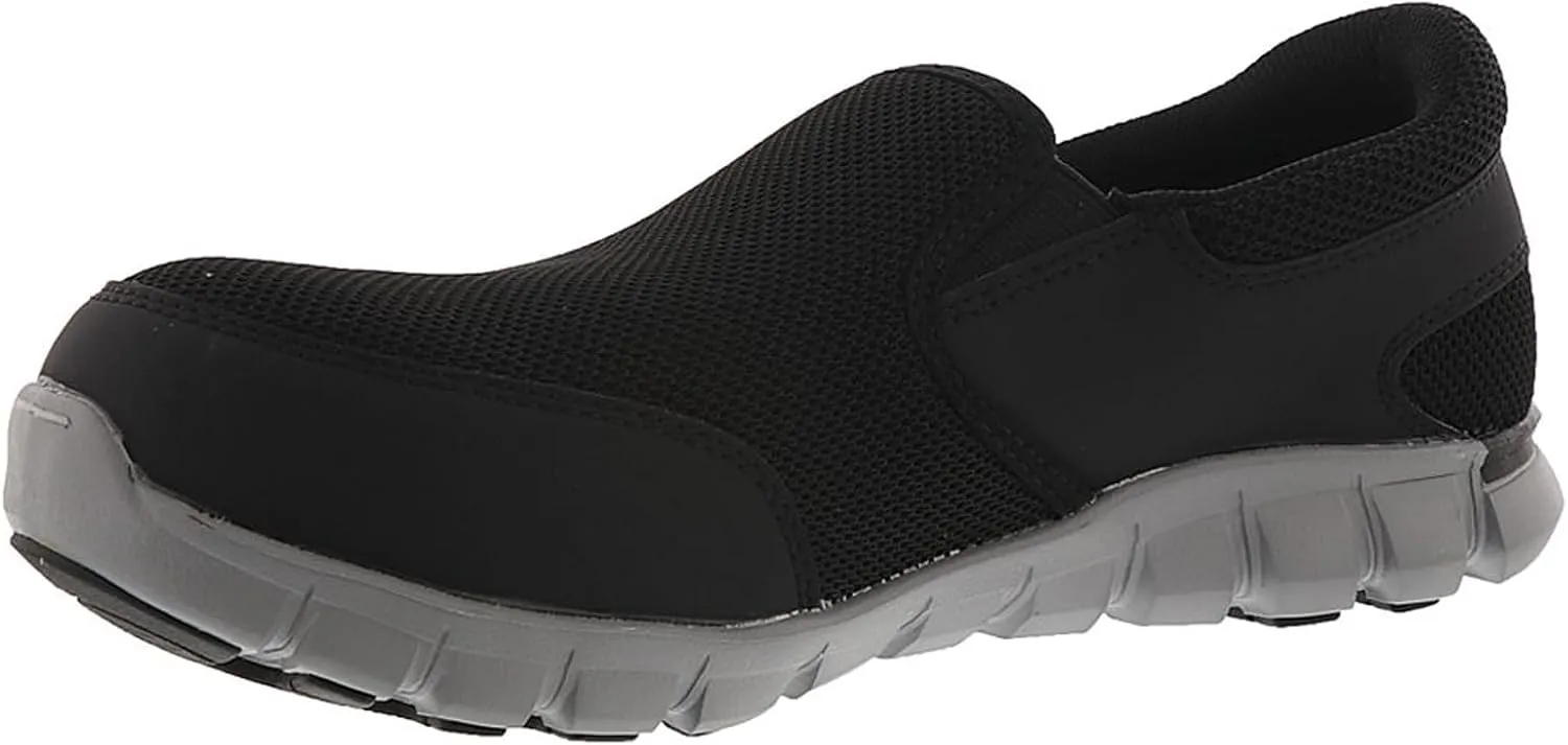Reebok Men's Rb4037 Sublite Cushion Work Safety Athletic Slip-on Alloy Toe Shoe Black