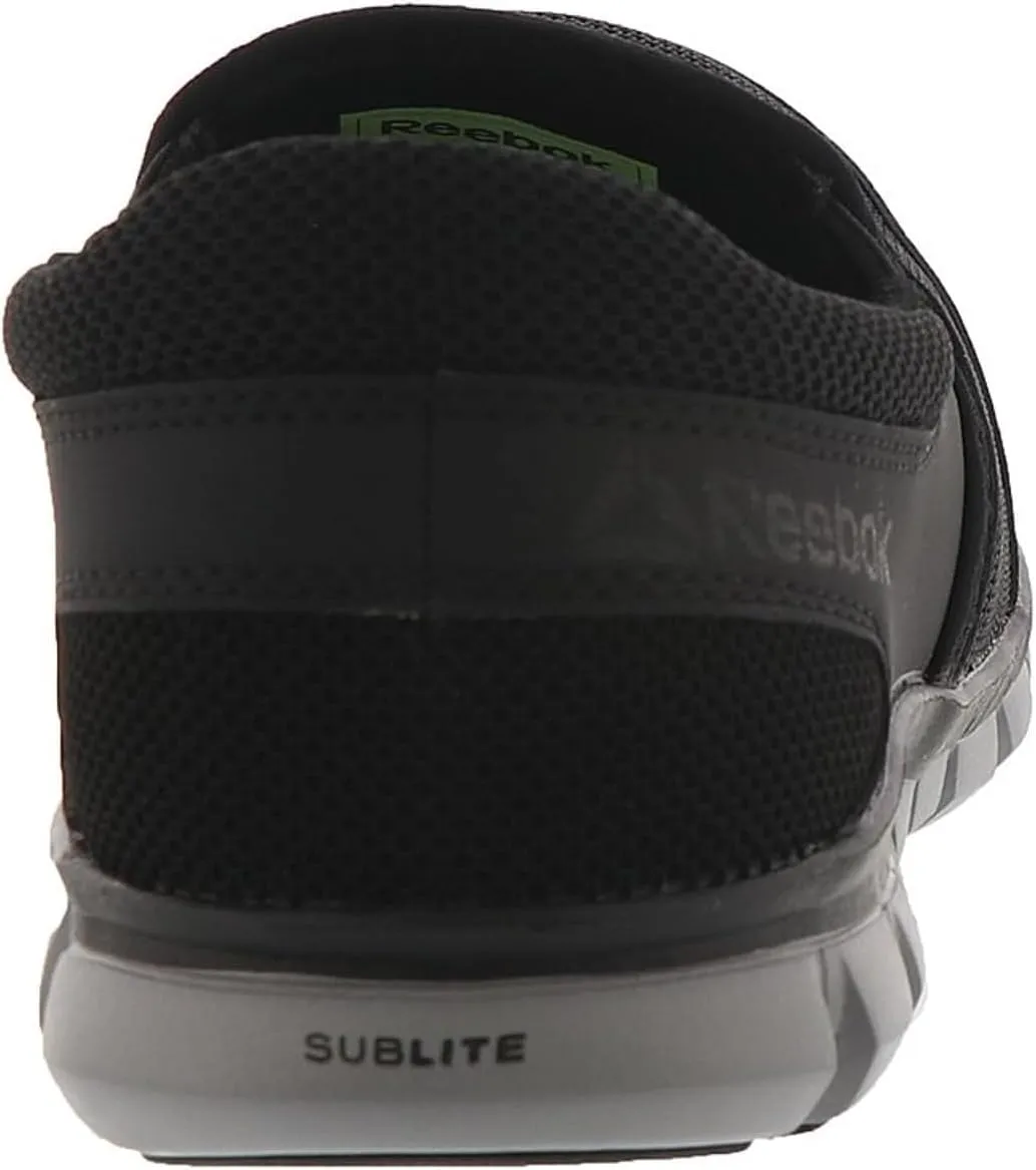 Reebok Men's Rb4037 Sublite Cushion Work Safety Athletic Slip-on Alloy Toe Shoe Black