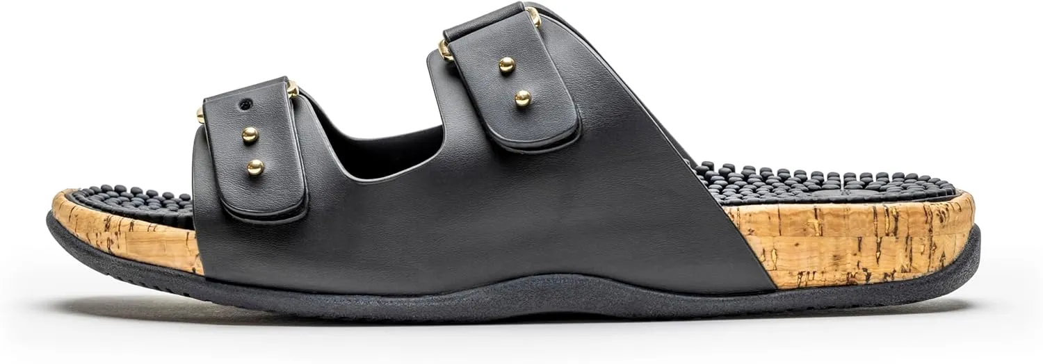 Revs Premium Reflexology & Acupressure Massage Sandals, Adjustable Strap, Cushion Comfort, Arch Support.