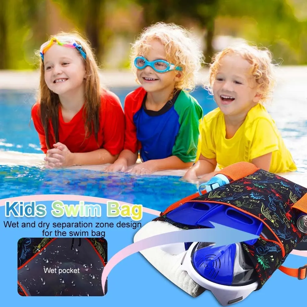 RHCPFOVR Game Drawstring Backpack for Kids - Drawstring Bags for Boys Swim Bag for Beach Swimming Pool Lightweight Draw String Bags Waterproof Sports Gym Bag With Two Water Bottle Holder