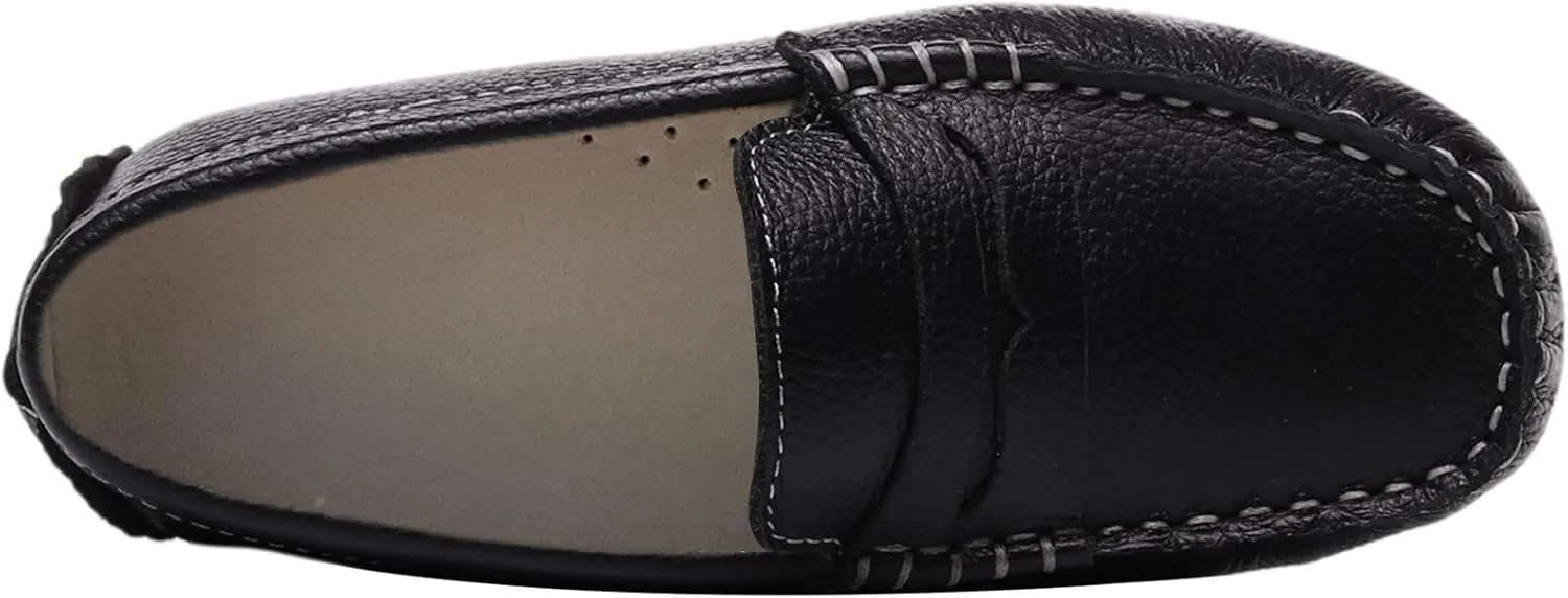 rismart Boys Girls Loafer Flats Slip-On Comfort School Casual Dress Shoes