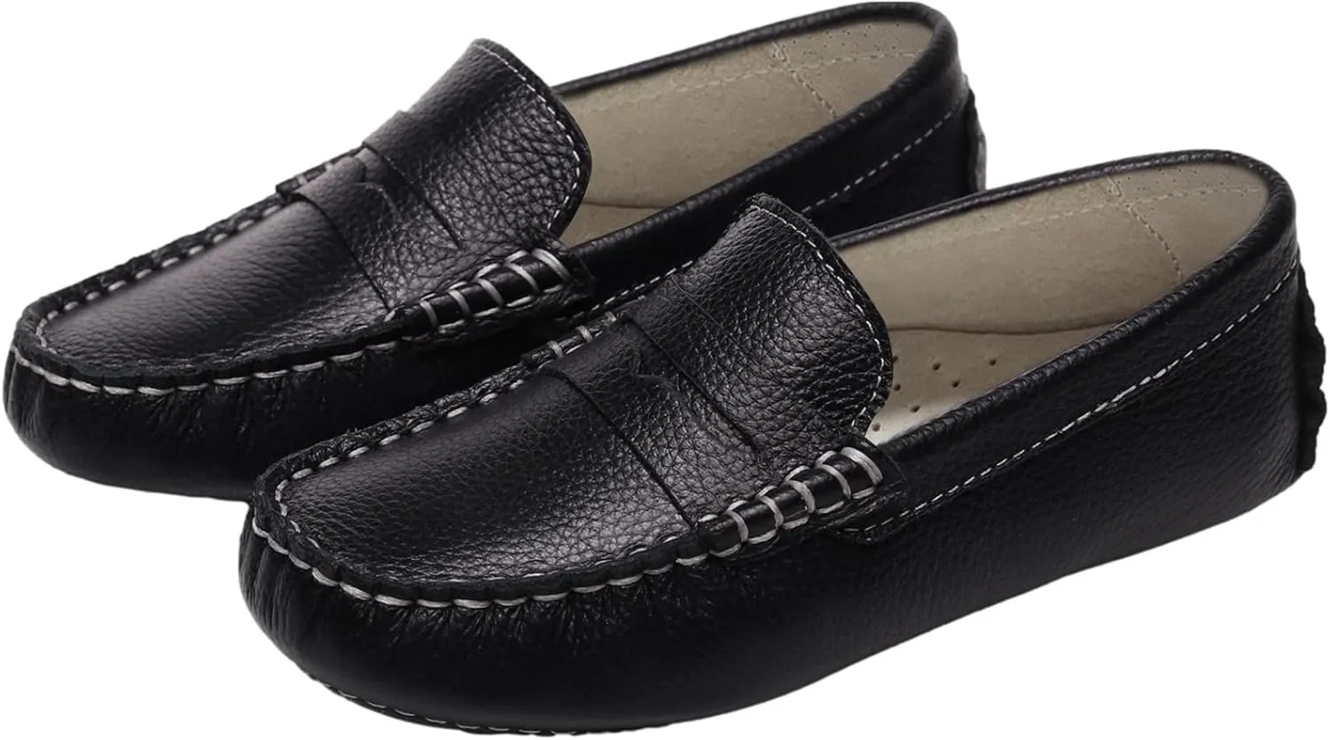 rismart Boys Girls Loafer Flats Slip-On Comfort School Casual Dress Shoes