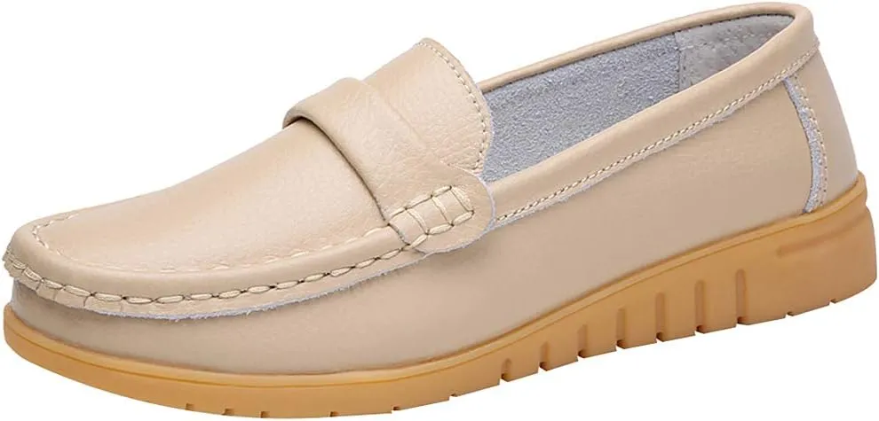 rismart Women's Comfort Slip on Walking Flats Casual Loafers Shoes