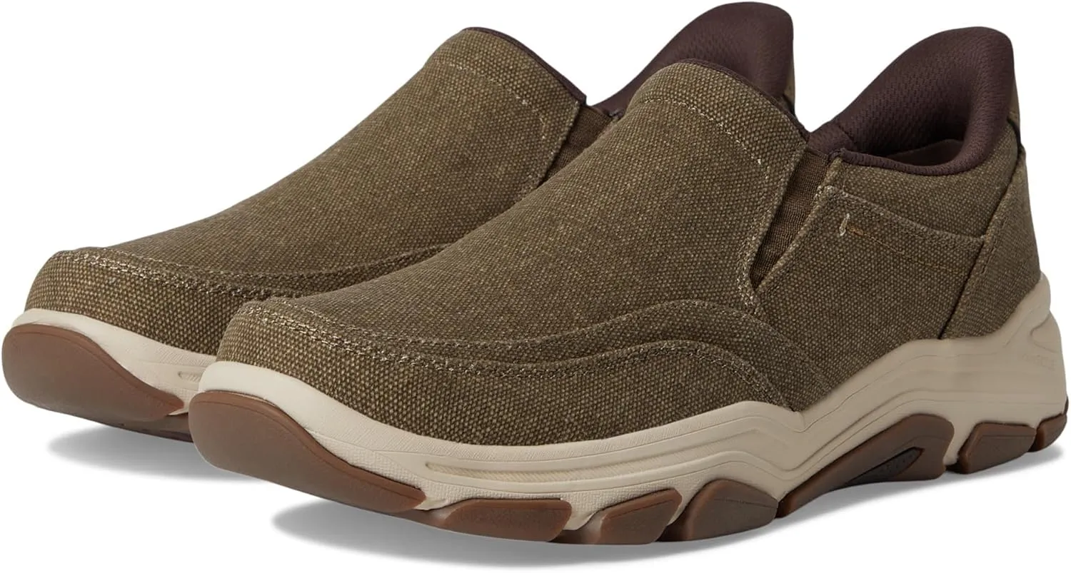 Rockport Men's Reece Sneaker, Brown Canvas, 13 X-Wide