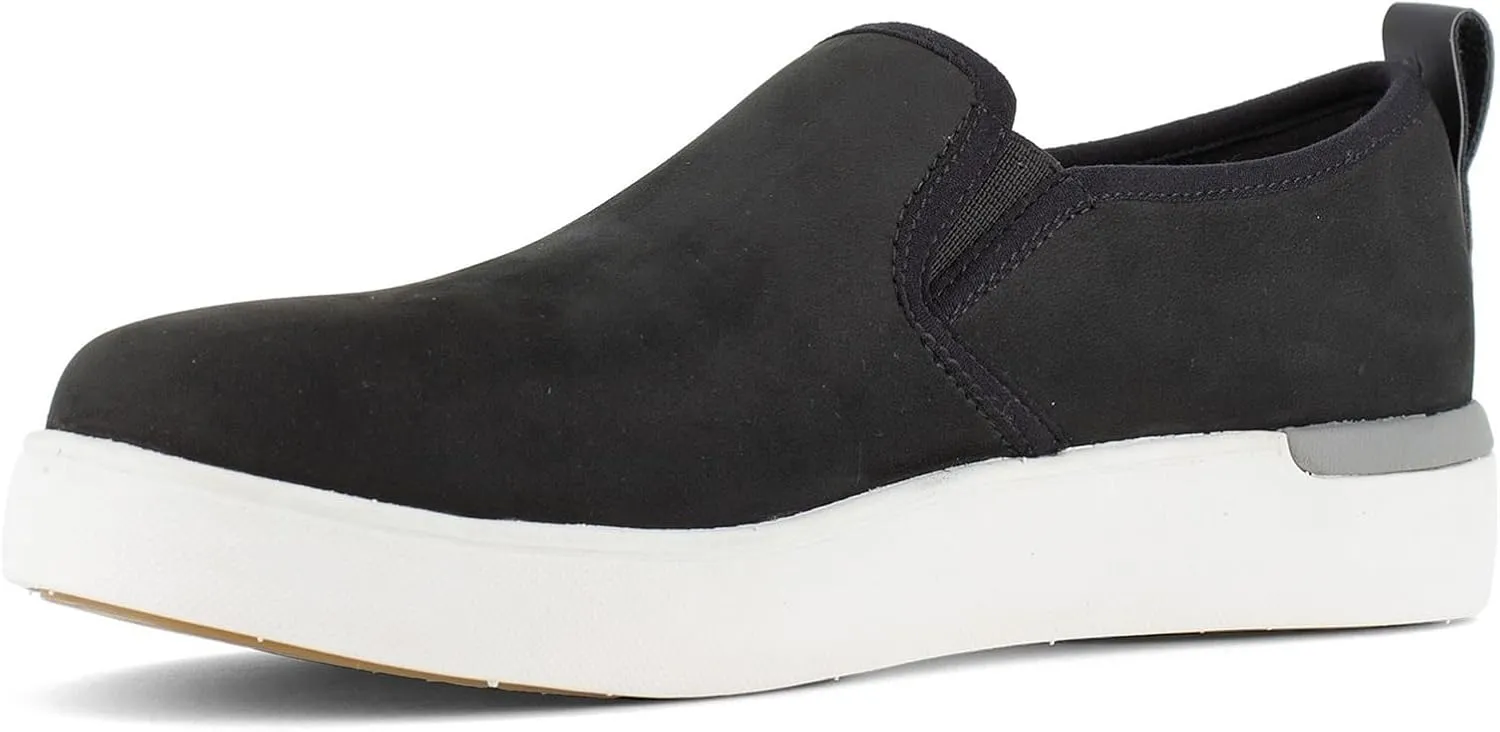 Rockport womens Rk643 Parissa Work Black Composite Toe Women Work Slip-on Shoe