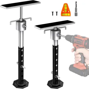RV Slide Out Support Jacks with Flat Top Block, Adjustable from 16" to 36", Heavy Duty Quick Lift Stabilizer up to 5000 lbs Capacity,Set of 2 Trailer Stabilizers for Travel Camper RV