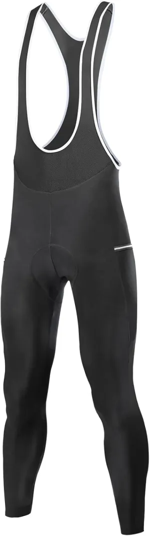 Santic Men's Winter Fleece Pro Cycling Bib Pants 4D Padded Thermal Cold Weather Bike Riding Pants with Pockets