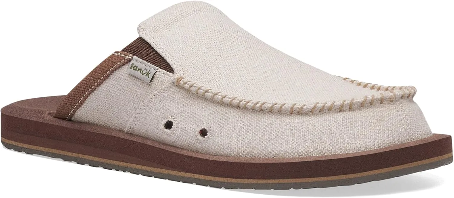Sanuk Mens You Got My Back Loafers | Mens Shoes | Slip On Shoes for Men | Men's Slip-on Loafers | Memory Foam Footbed