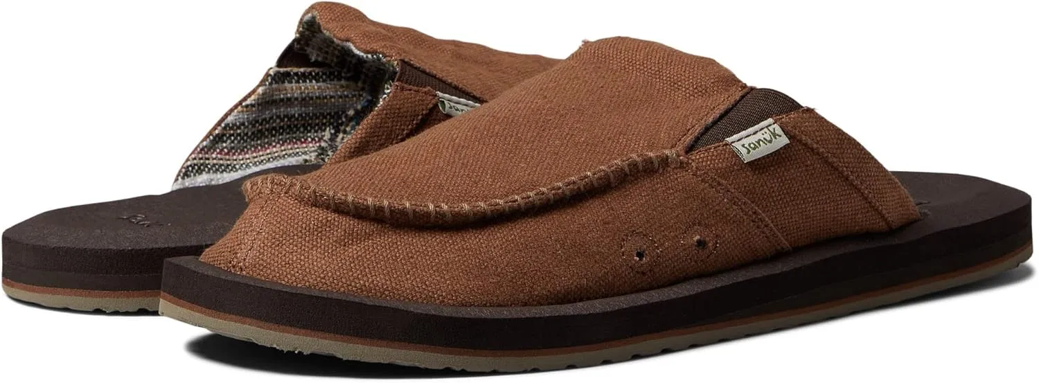 Sanuk Mens You Got My Back Loafers | Mens Shoes | Slip On Shoes for Men | Men's Slip-on Loafers | Memory Foam Footbed