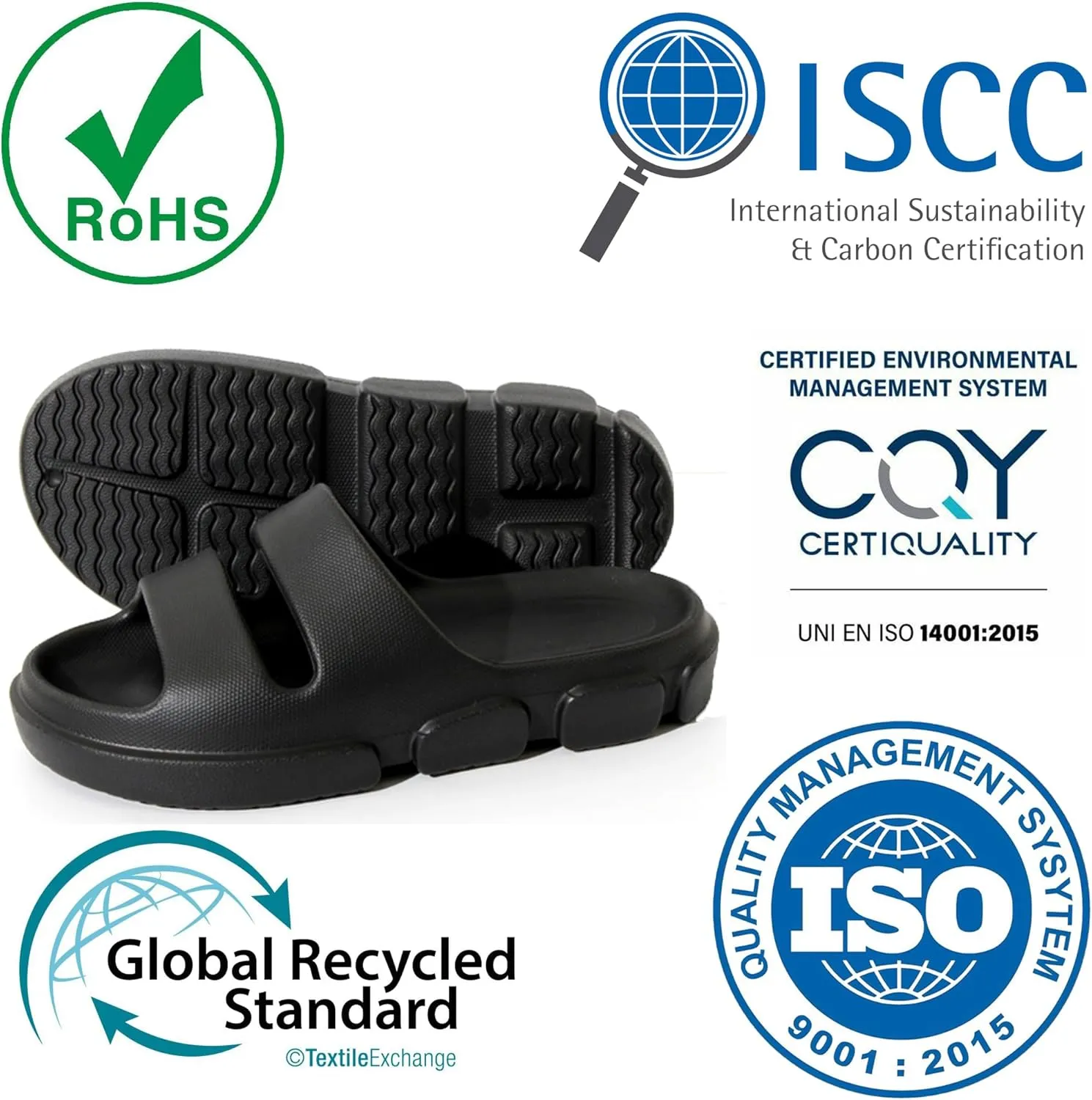 SHEYOUNG Slide Sandals for Women Indoor Outdoor, House Slippers for Woman, Non Slip Rubber Shower Slides, Two Strap Arch Support Sandals