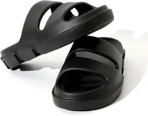 SHEYOUNG Slide Sandals for Women Indoor Outdoor, House Slippers for Woman, Non Slip Rubber Shower Slides, Two Strap Arch Support Sandals