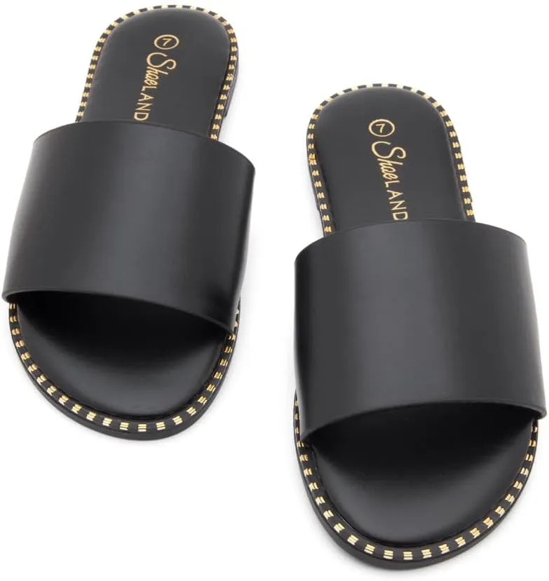 Shoe Land Women’s Flat Sandals 2025 – Comfortable Slide Sandals with Cushioned Footbed | Dressy Open Toe Summer Sandals for Beach, Travel & Everyday