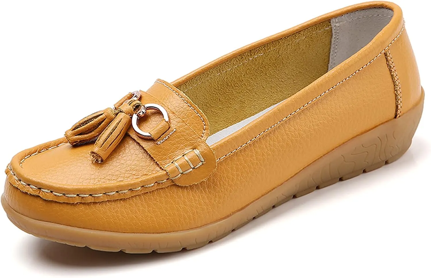 Shoes Loafers for Women Classic Leather Loafers Casual Slip-On Boat Shoes ComfortWalking Moccasins Soft Sole Shoes