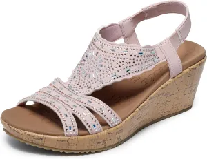 Skechers Women's Beverlee-Dazzling Charm Wedge Sandal