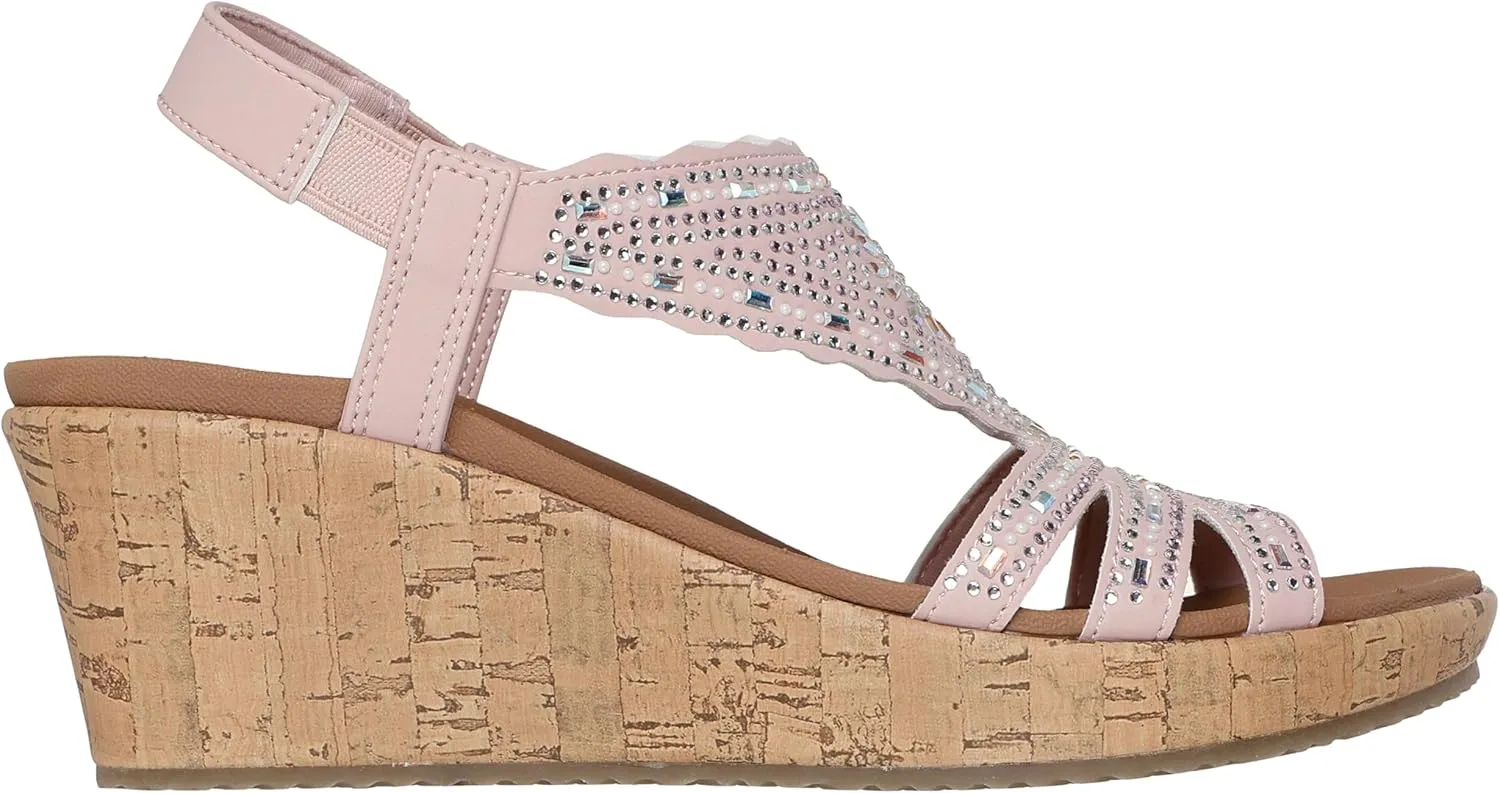 Skechers Women's Beverlee-Dazzling Charm Wedge Sandal