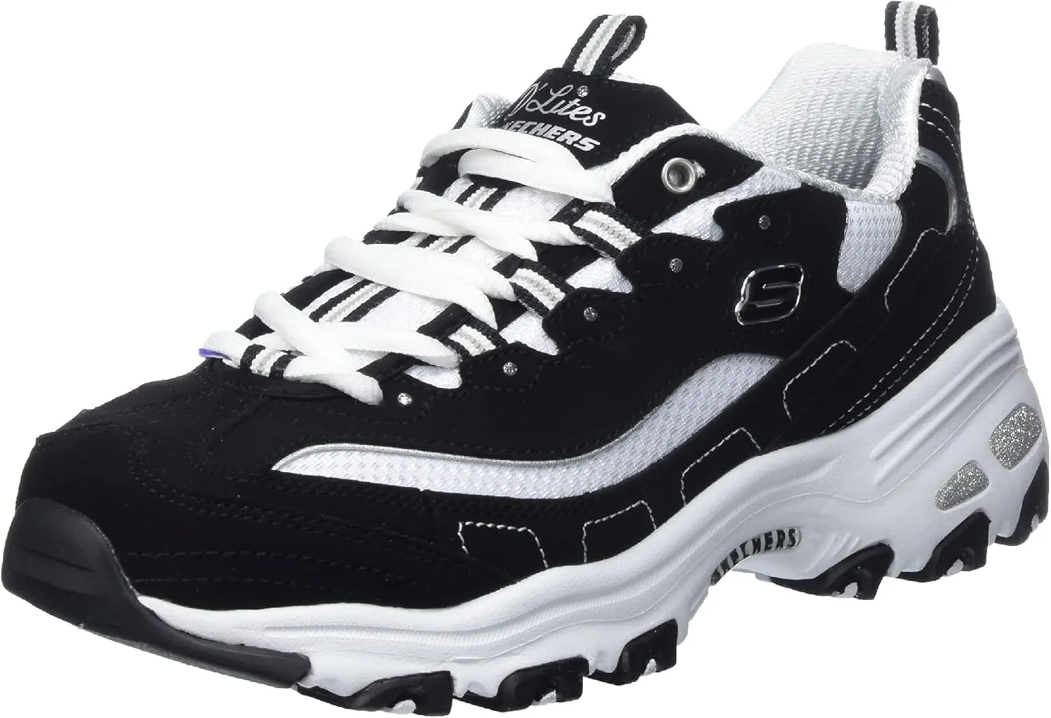 Skechers Women's D'Lites Fresh Start Memory Foam Lace-up Sneaker Fashion
