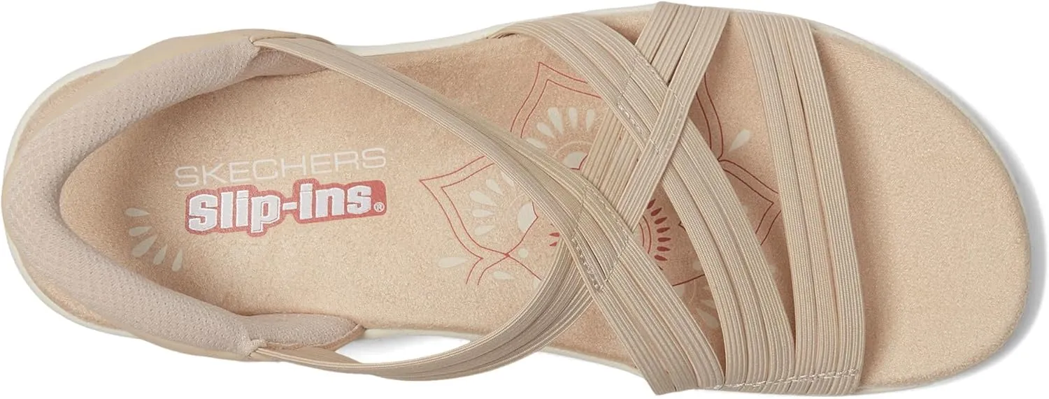 SKECHERS Women's Reggae Slim-Simply Stretchy Hands Free Slip-ins Sport Sandal
