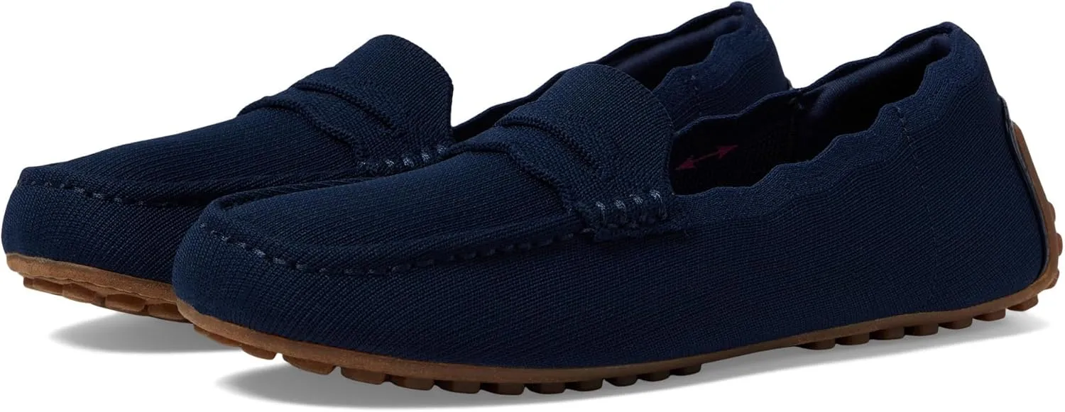 SKECHERS Women's Slip On Driving Style Loafer, Navy, 5