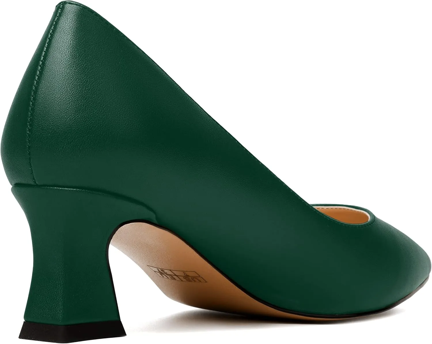 SKYSTERRY Womens Evening Slip On Fashion Pointed Toe Matte Spool Low Heel Pumps Shoes 2 Inch
