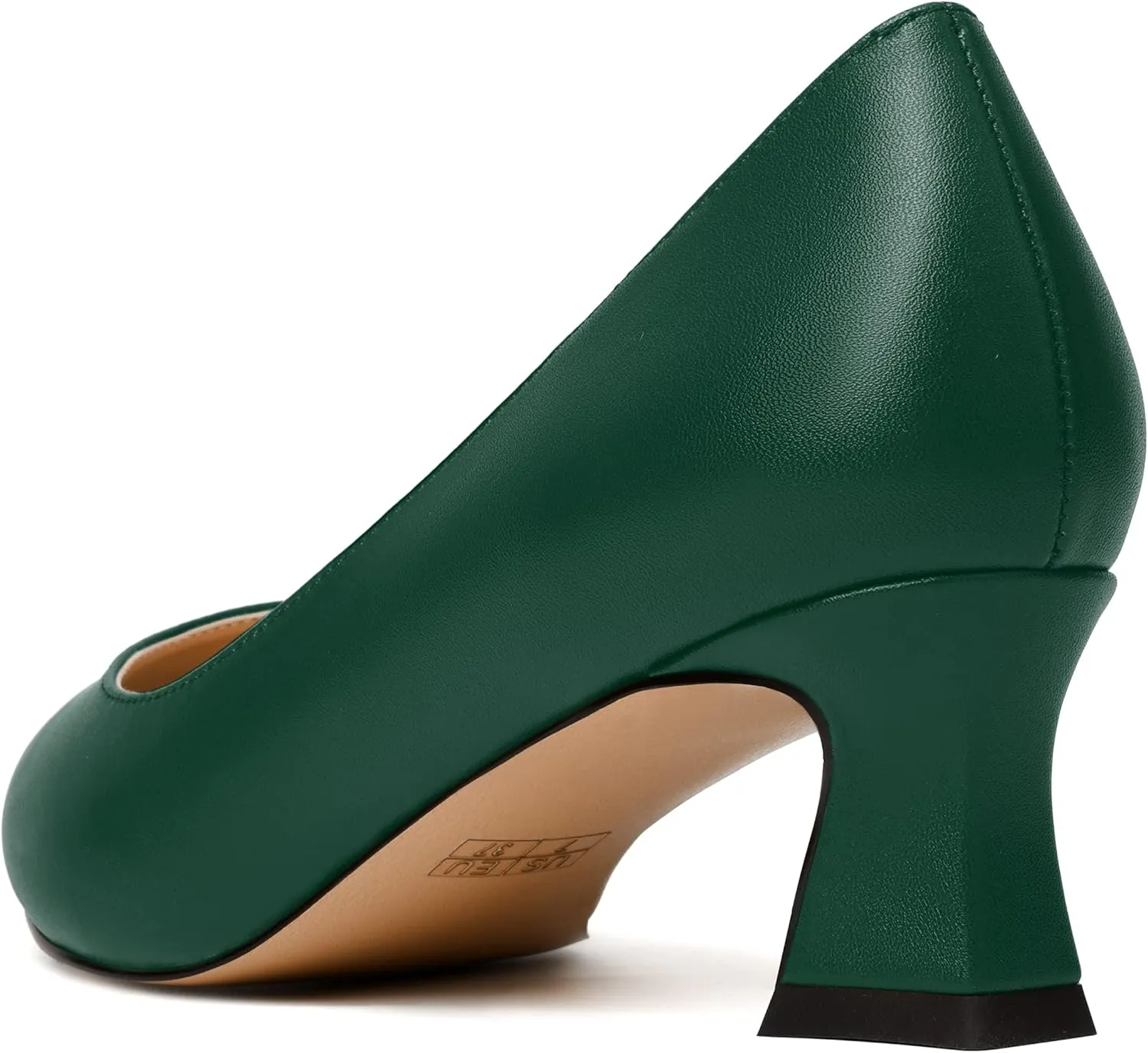 SKYSTERRY Womens Evening Slip On Fashion Pointed Toe Matte Spool Low Heel Pumps Shoes 2 Inch