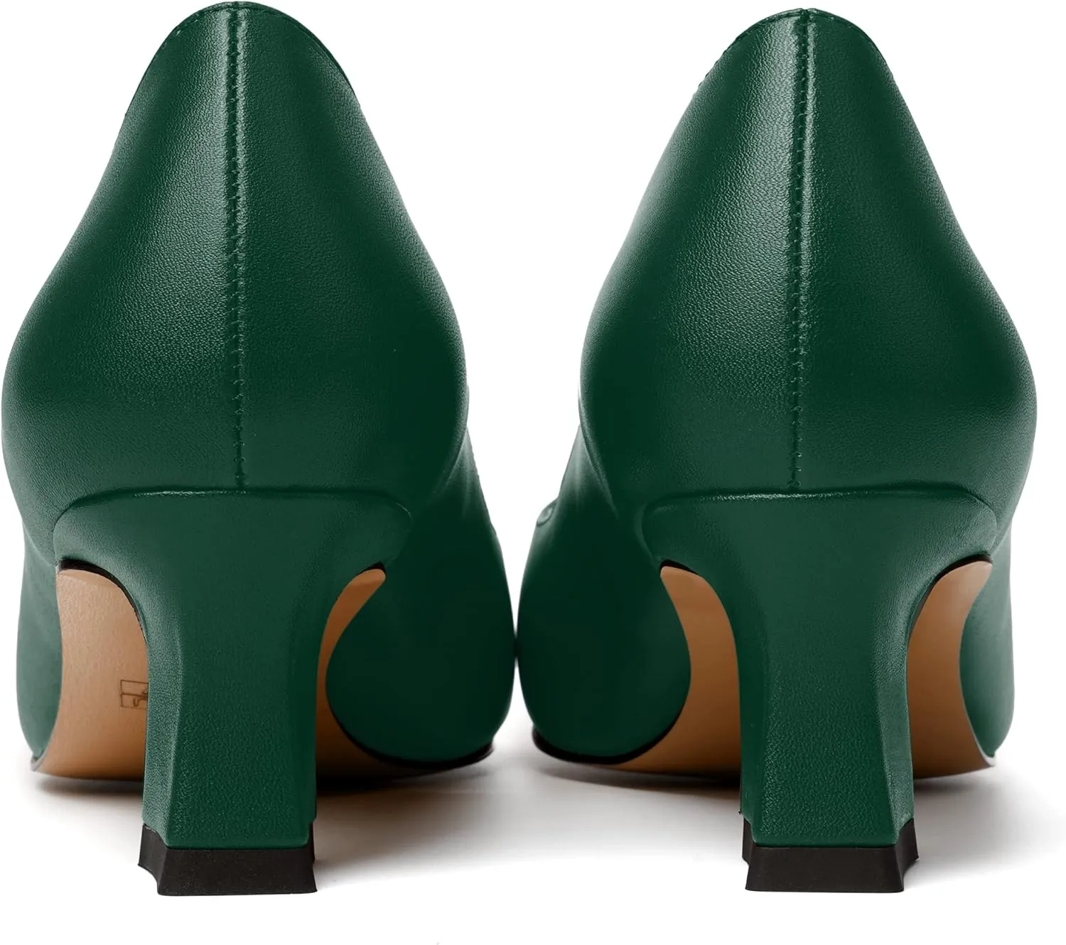 SKYSTERRY Womens Evening Slip On Fashion Pointed Toe Matte Spool Low Heel Pumps Shoes 2 Inch