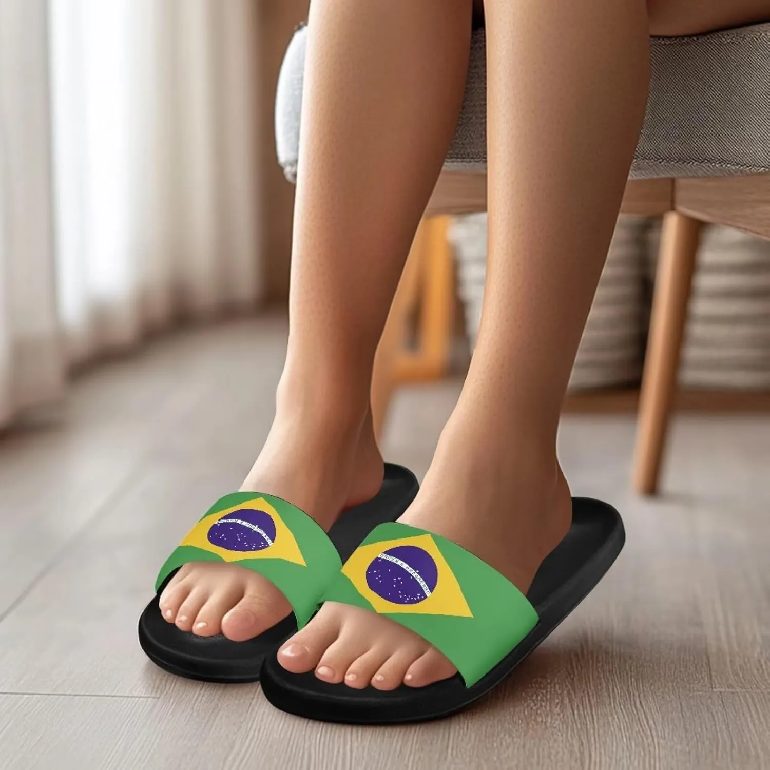 Slides & Slippers for Women & Men Casual Pool Sandals Open Toe Shower Shoes Summer Footwear Gift for Family Friends