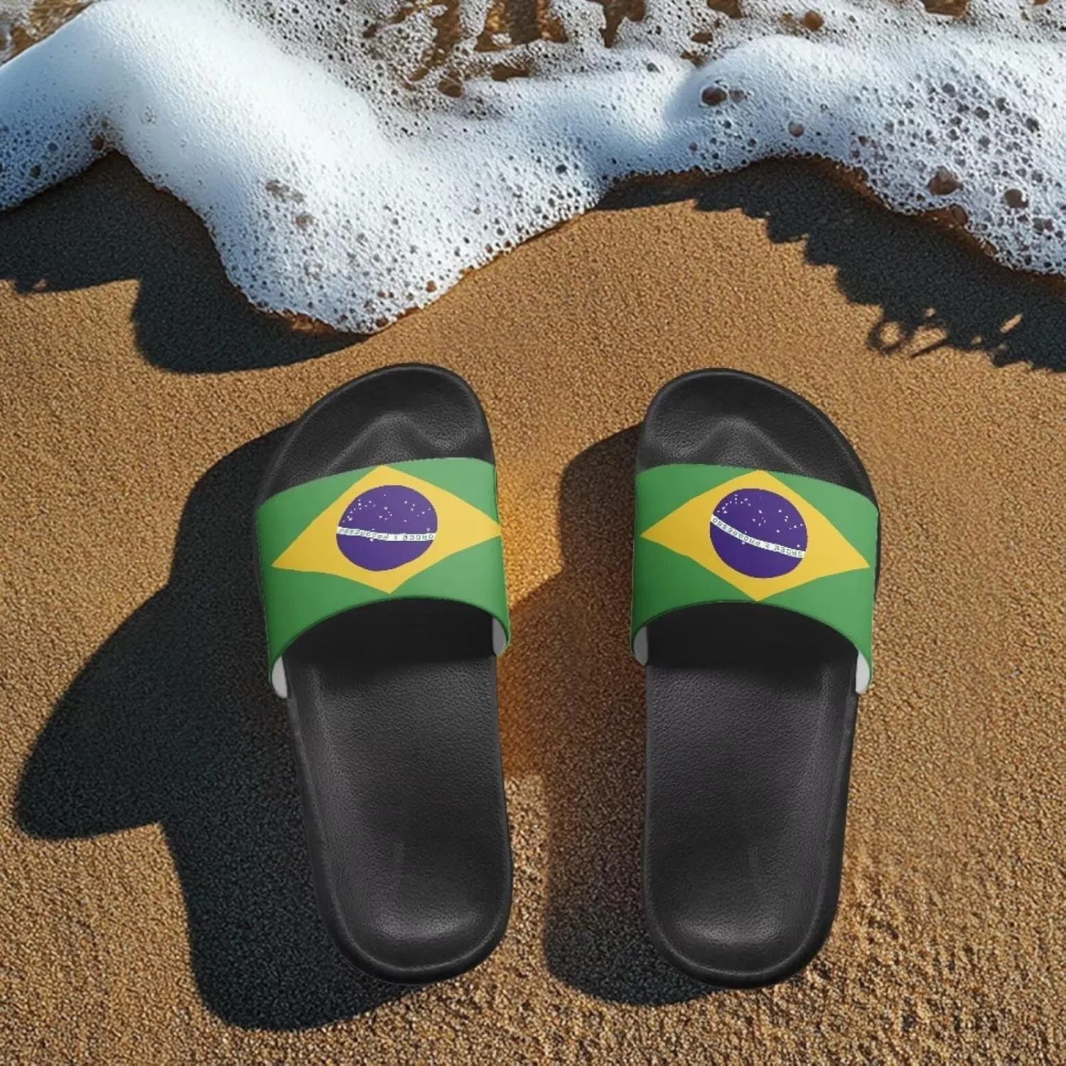 Slides & Slippers for Women & Men Casual Pool Sandals Open Toe Shower Shoes Summer Footwear Gift for Family Friends