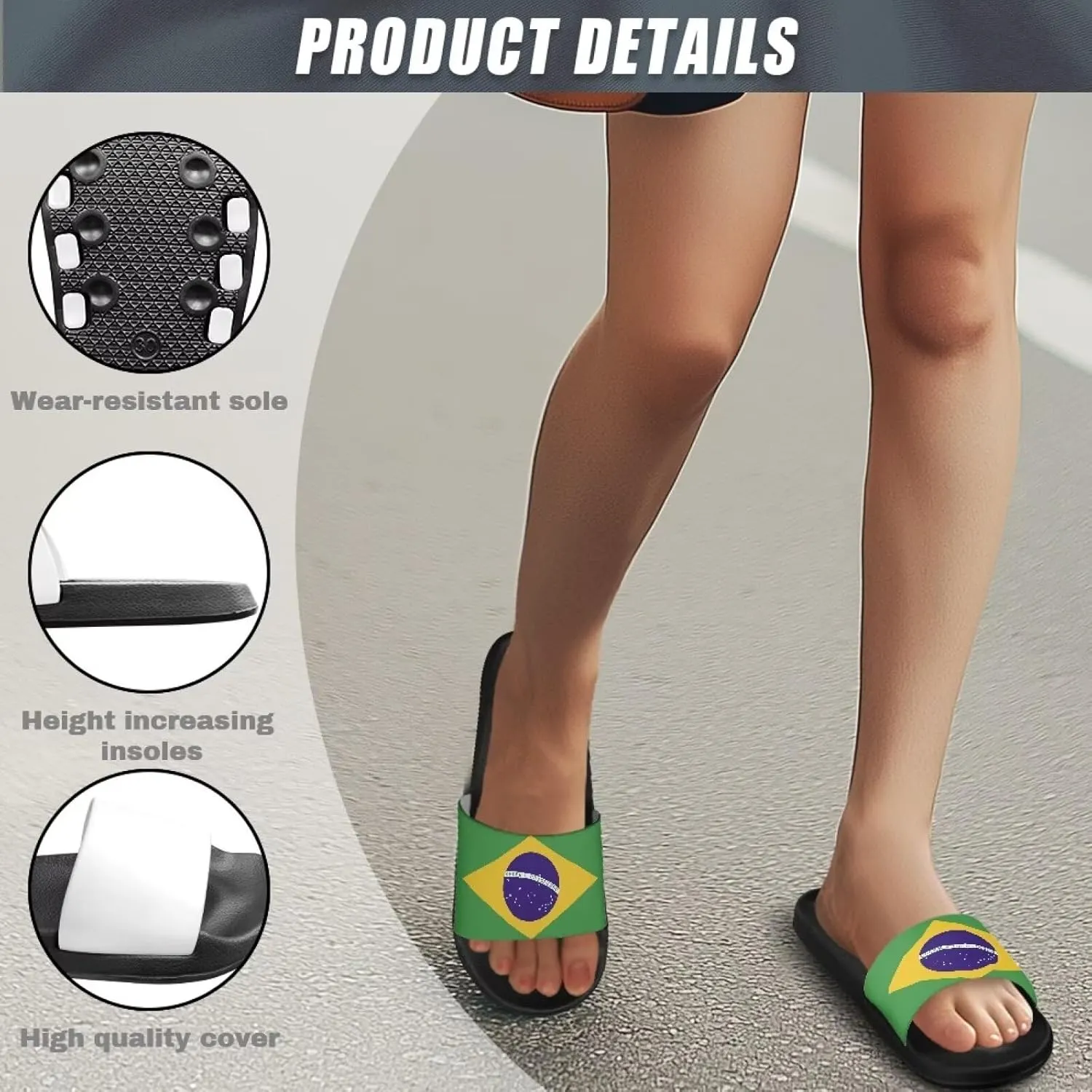 Slides & Slippers for Women & Men Casual Pool Sandals Open Toe Shower Shoes Summer Footwear Gift for Family Friends