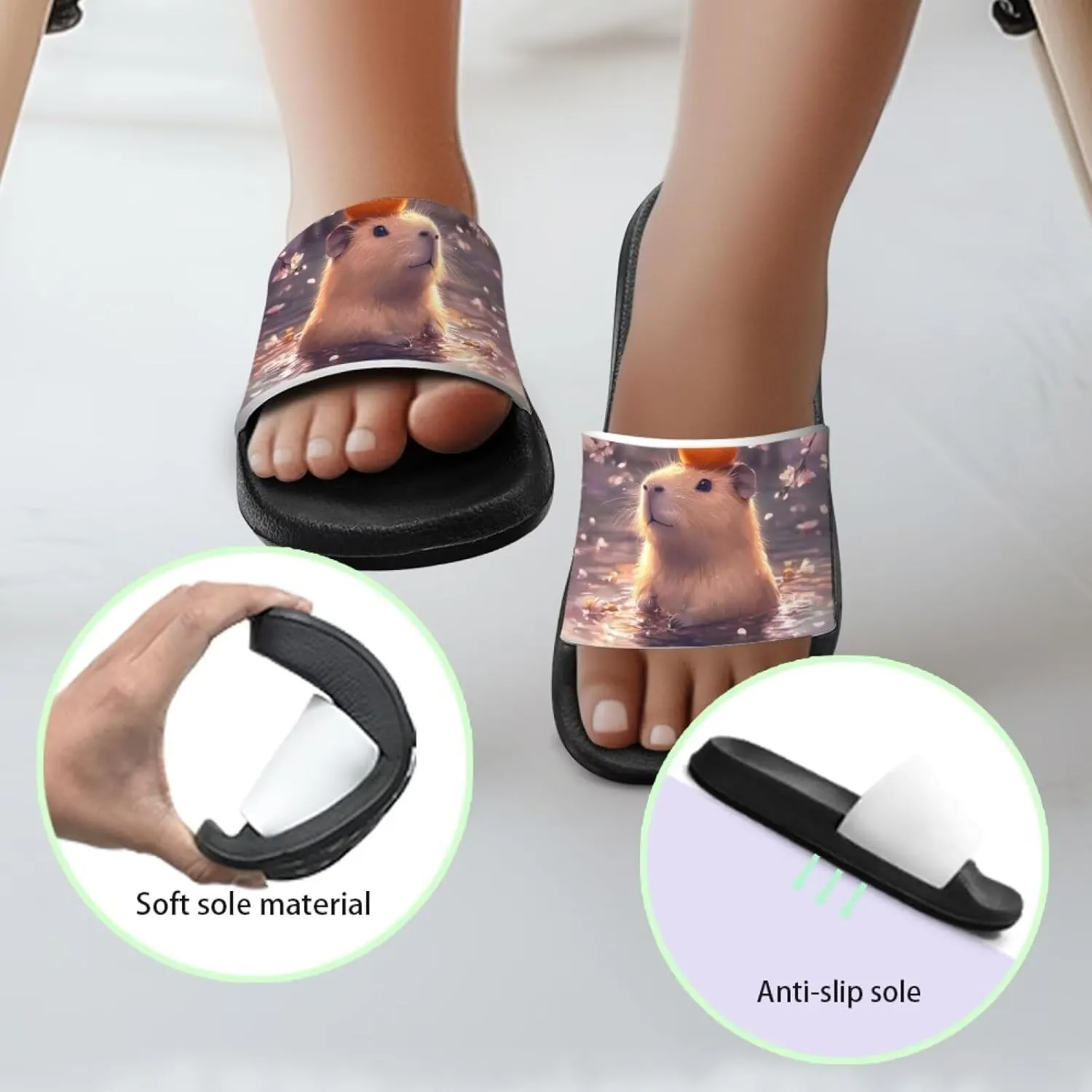 Slides for Boys Girls Quick Drying Kids Slides Sandals Non-Slip