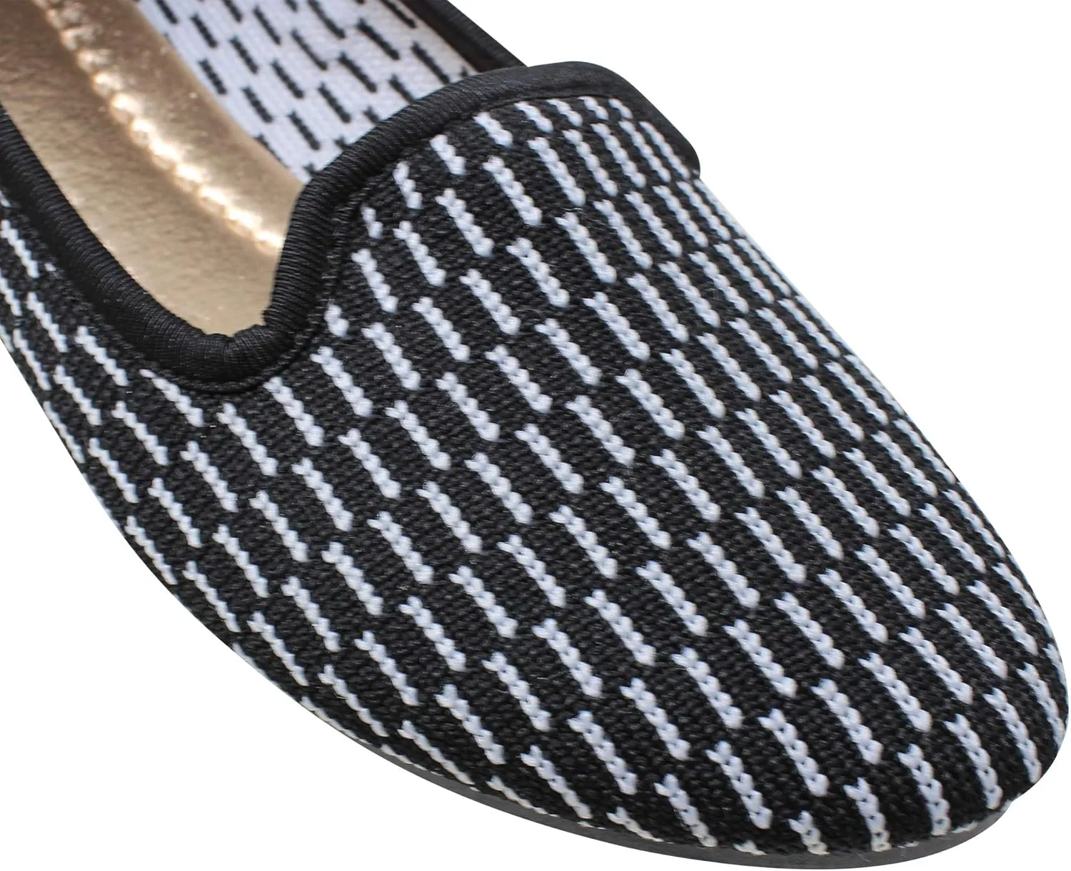SOBEYO Ballet Flats Comfort Soft-Sole Breathable Sweater Fabric Lightweight Round Toe Shoes