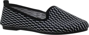 SOBEYO Ballet Flats Comfort Soft-Sole Breathable Sweater Fabric Lightweight Round Toe Shoes