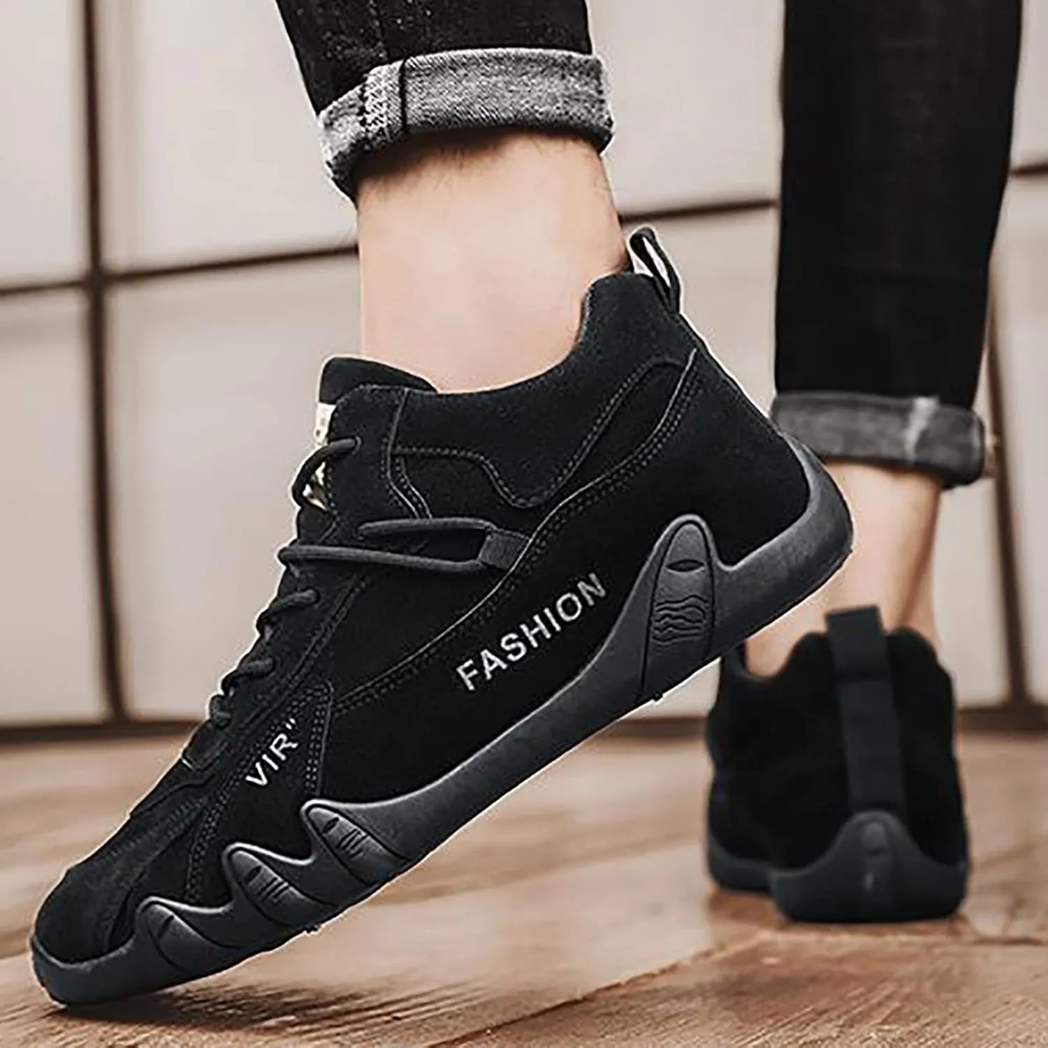 Sports Shoes for Men Popular Labor Work Shoes Wear High Top Board Shoes Casual Leisure Mens Slip on Casual Shoes Size 13 Men'
