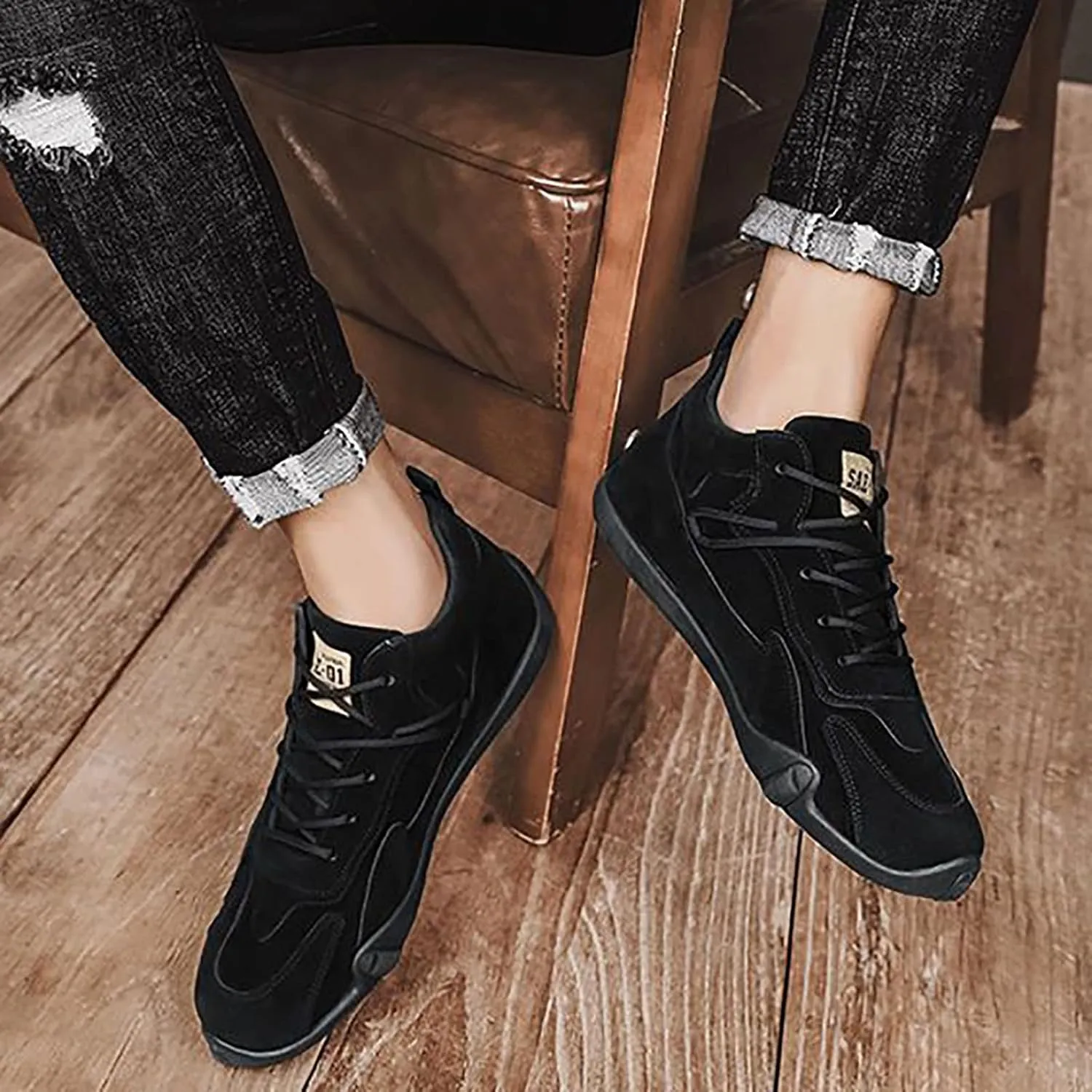 Sports Shoes for Men Popular Labor Work Shoes Wear High Top Board Shoes Casual Leisure Mens Slip on Casual Shoes Size 13 Men'