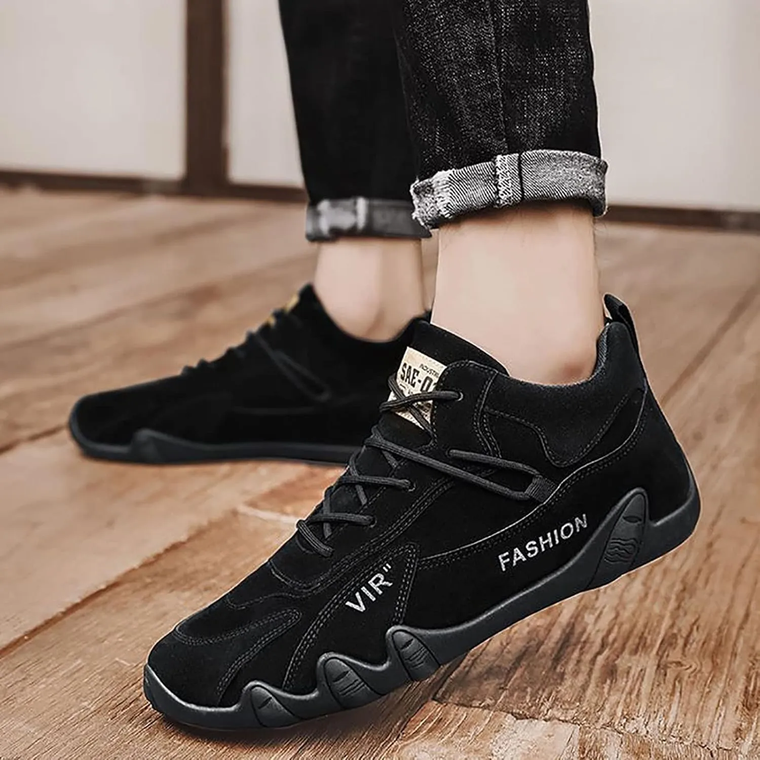 Sports Shoes for Men Popular Labor Work Shoes Wear High Top Board Shoes Casual Leisure Mens Slip on Casual Shoes Size 13 Men'