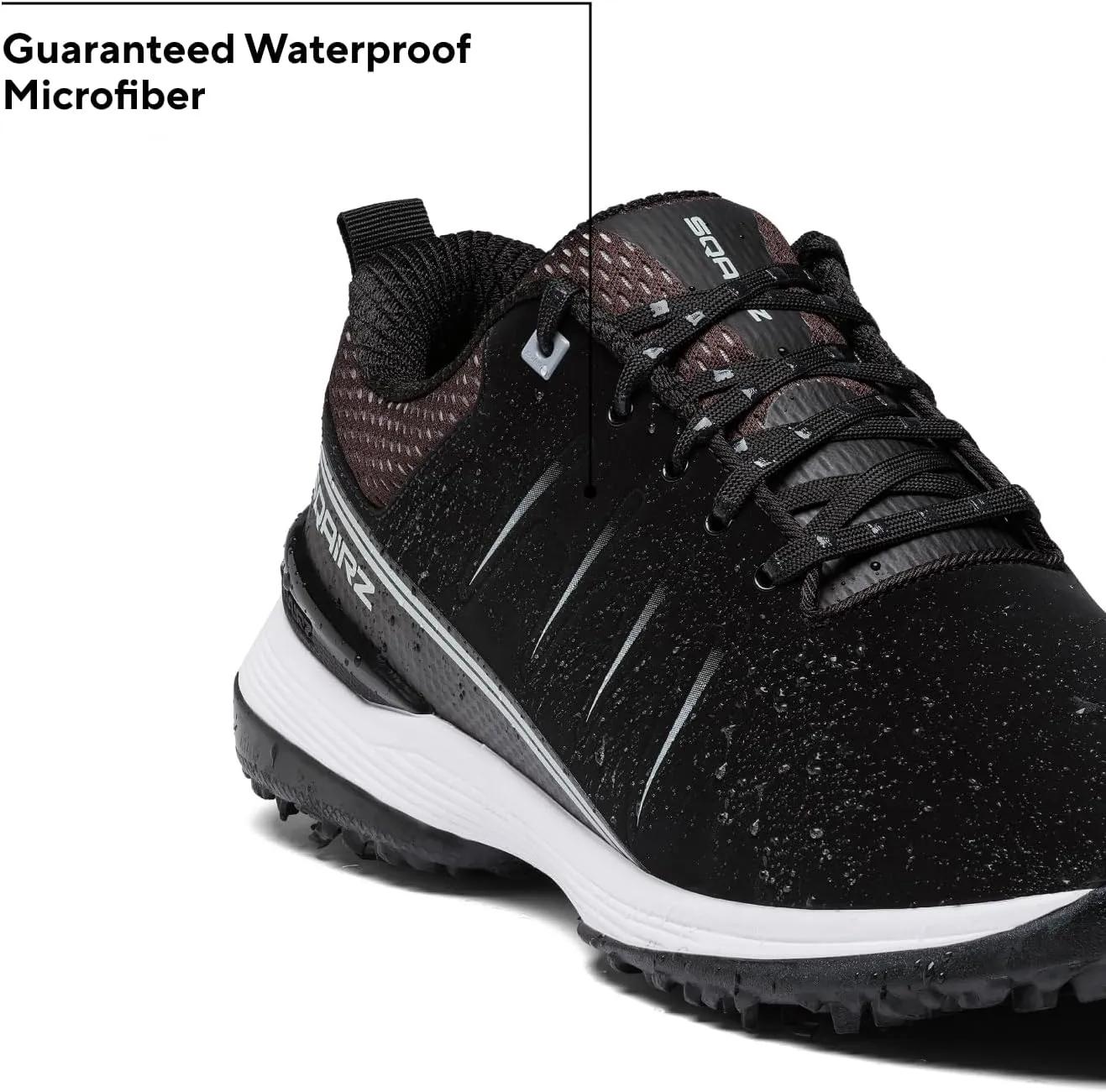 SQAIRZ SPEED2 Men's Athletic Golf Shoes, Designed for Balance & Performance, Replaceable Spikes, Waterproof, Golf Shoes Men with Spikes, Mens Footwear