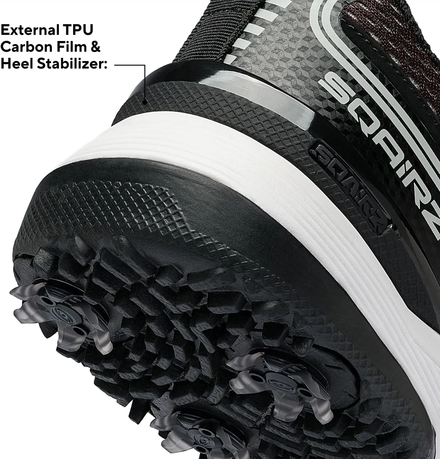SQAIRZ SPEED2 Men's Athletic Golf Shoes, Designed for Balance & Performance, Replaceable Spikes, Waterproof, Golf Shoes Men with Spikes, Mens Footwear