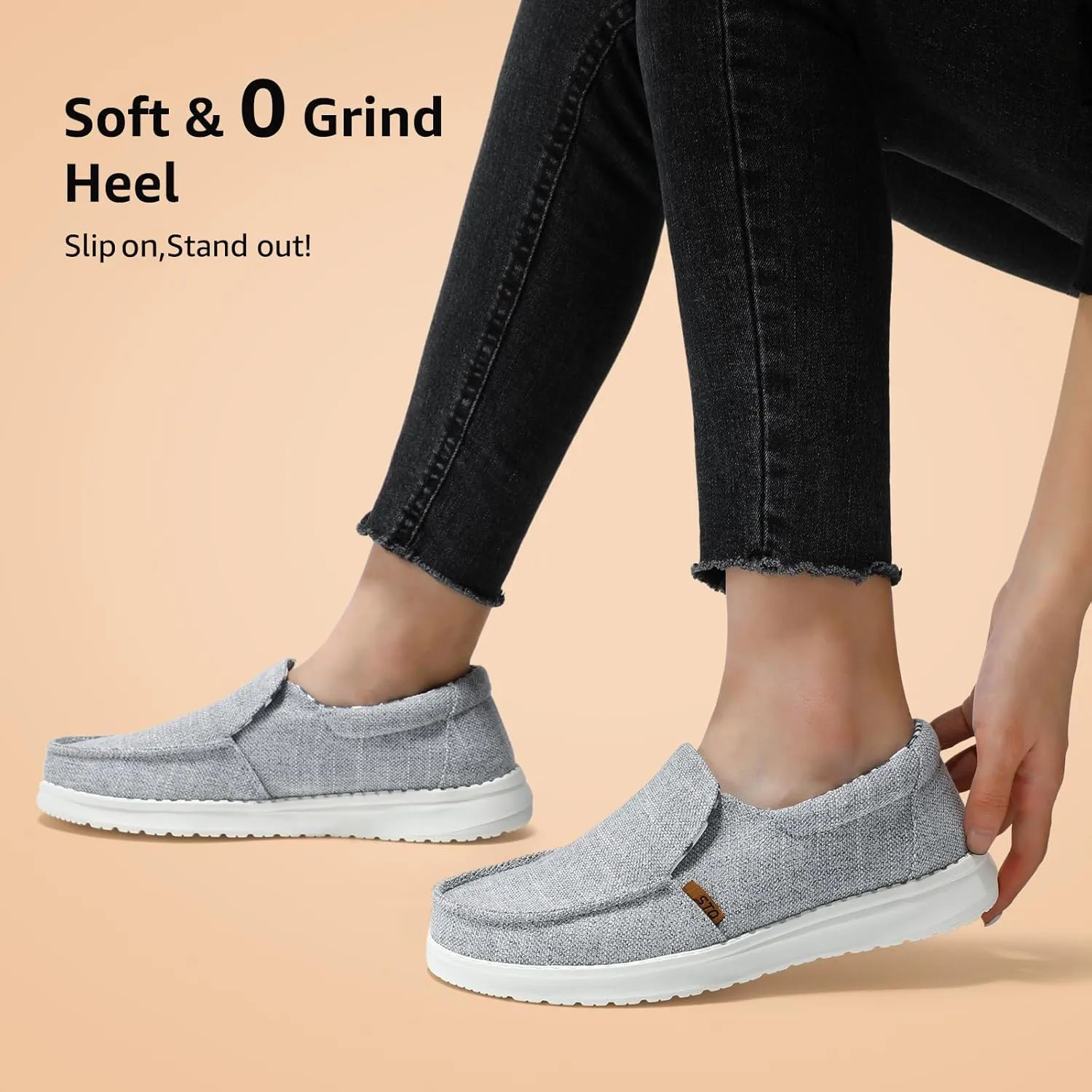 STQ Slip on Boat Shoes for Women Orthopedic Casual Loafers with Arch Support