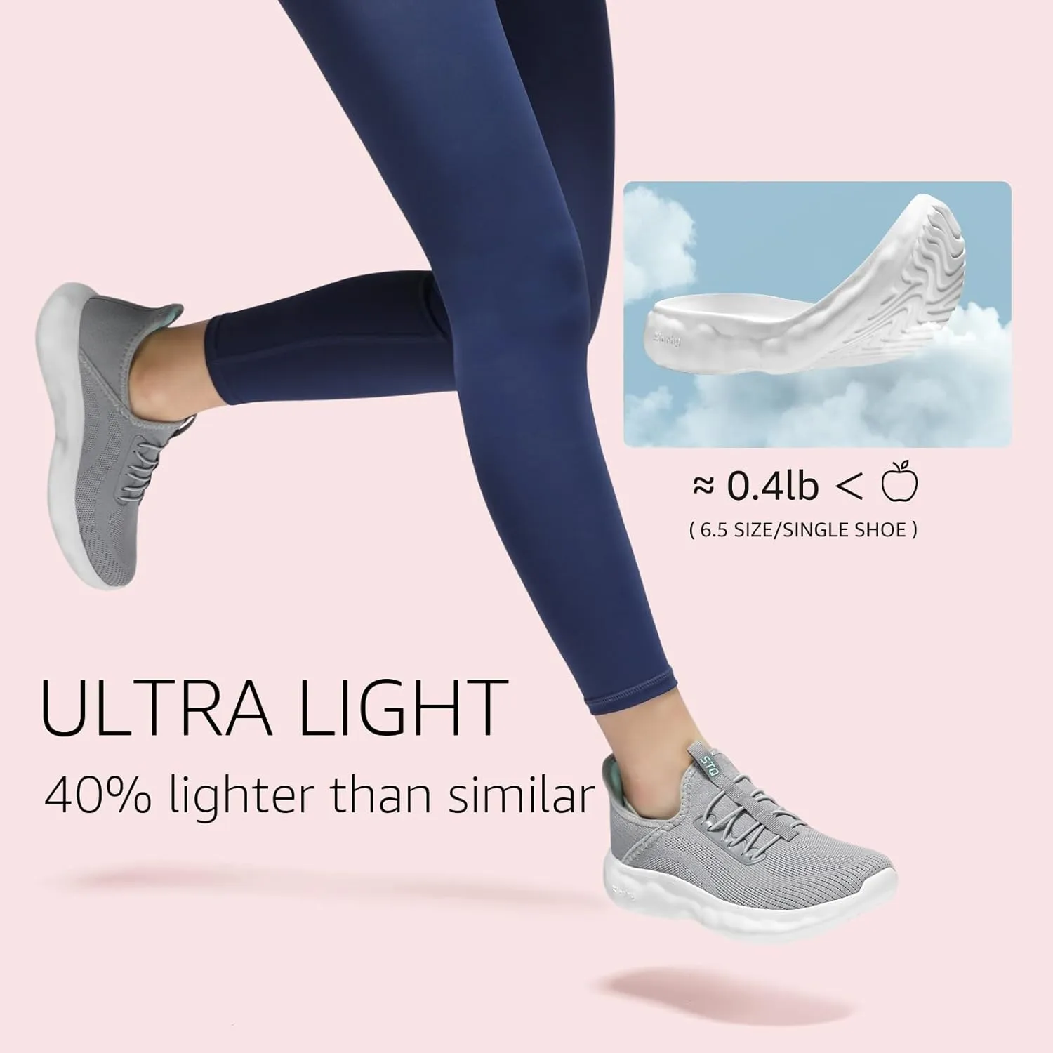 STQ Womens Maternity Shoes Slip-On Walking Sneakers