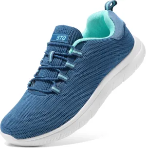 STQ Womens Walking Shoes Slip On Mesh Sneakers Lightweight Comfortable Arch Support