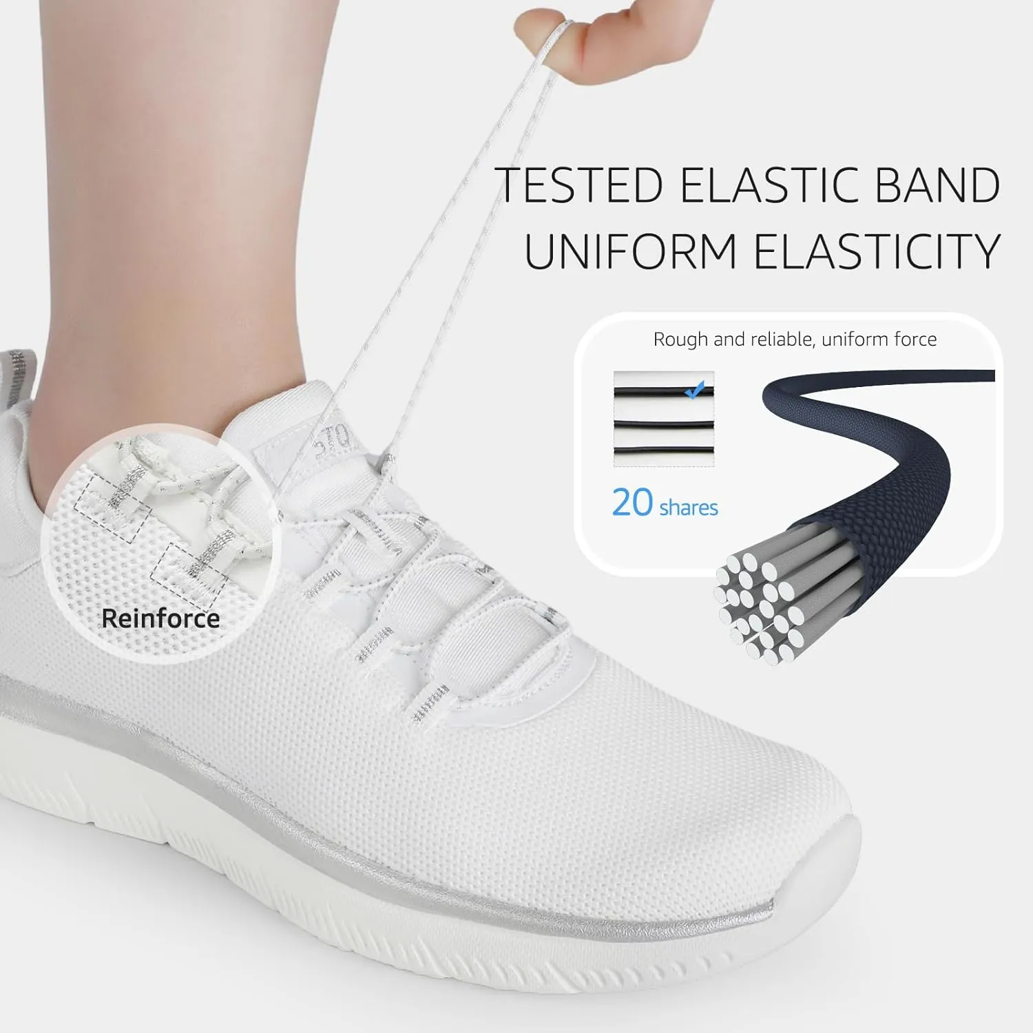STQ Womens Walking Shoes Slip On Mesh Sneakers Lightweight Comfortable Arch Support