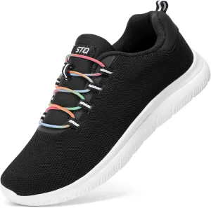 STQ Womens Walking Shoes Slip On Mesh Sneakers Lightweight Comfortable Arch Support