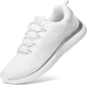 STQ Womens Walking Shoes Slip On Mesh Sneakers Lightweight Comfortable Arch Support