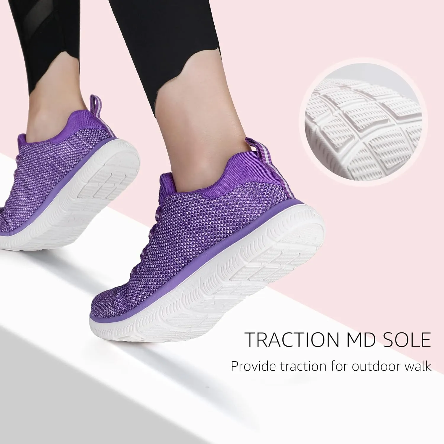 STQ Womens Walking Shoes Slip On Mesh Sneakers Lightweight Comfortable Arch Support