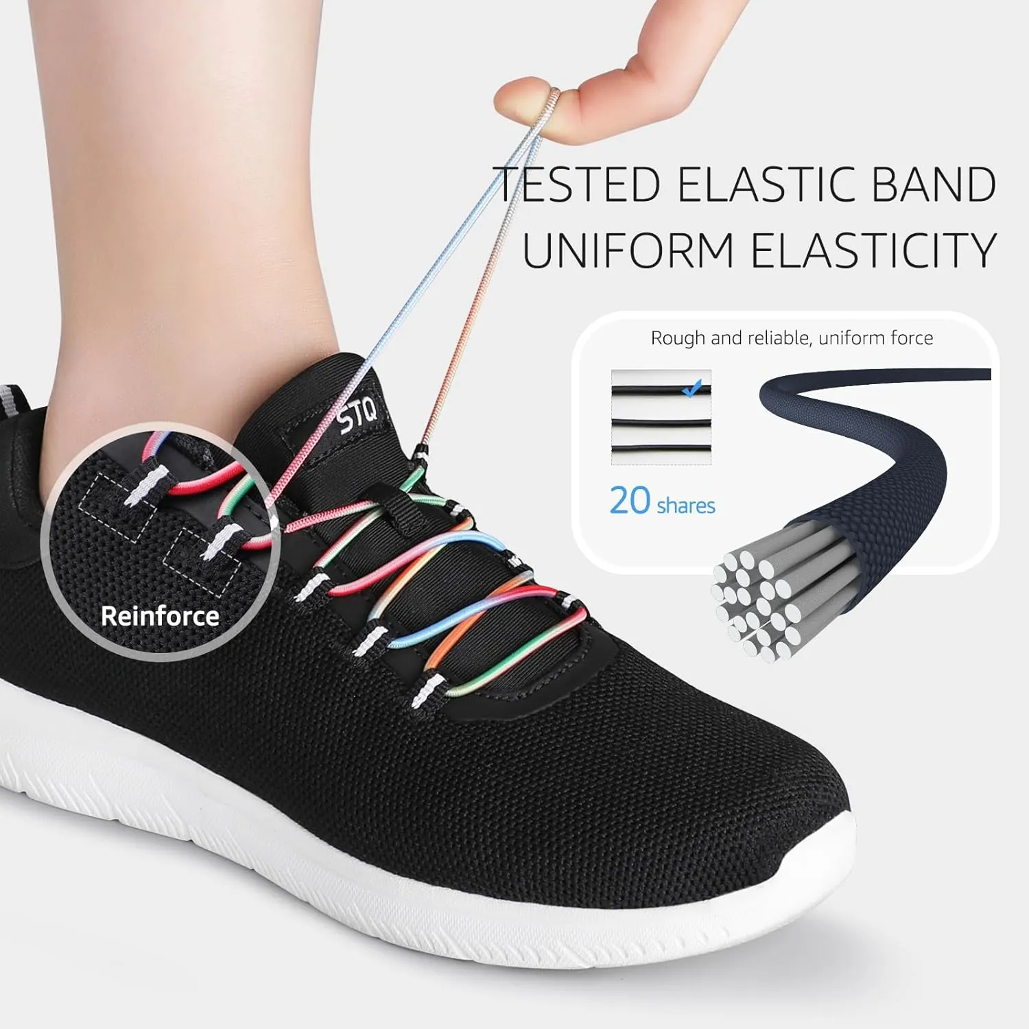 STQ Womens Walking Shoes Slip On Mesh Sneakers Lightweight Comfortable Arch Support
