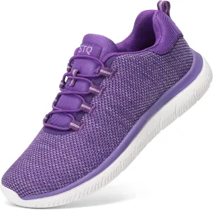STQ Womens Walking Shoes Slip On Mesh Sneakers Lightweight Comfortable Arch Support