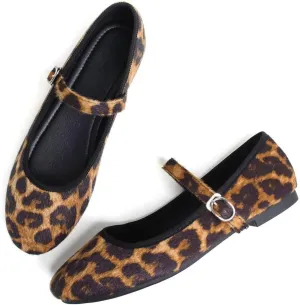 Stunner Women's Mary Jane Flats Fashion Round Toe Ballet Flats Comfortable Ankle Strap Flats Slip On Dress Flats