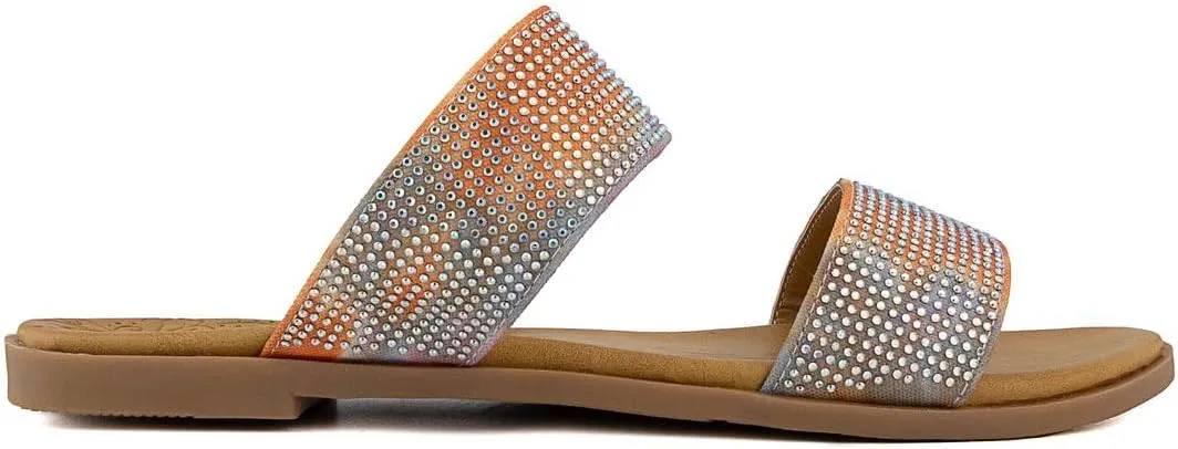Sugar Women's Slide Sandals – Stylish Slip-On Flats for Casual, Dressy, Beach, or Pool Wear