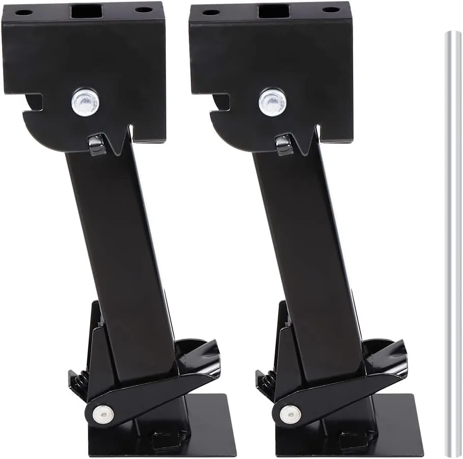 Telescoping Trailer Stabilizer Jacks - Adjusts from 11.8" to 17.7", Includes 11.8" Long Bar/Crank, 1000 lbs Capacity Each, Set of 2